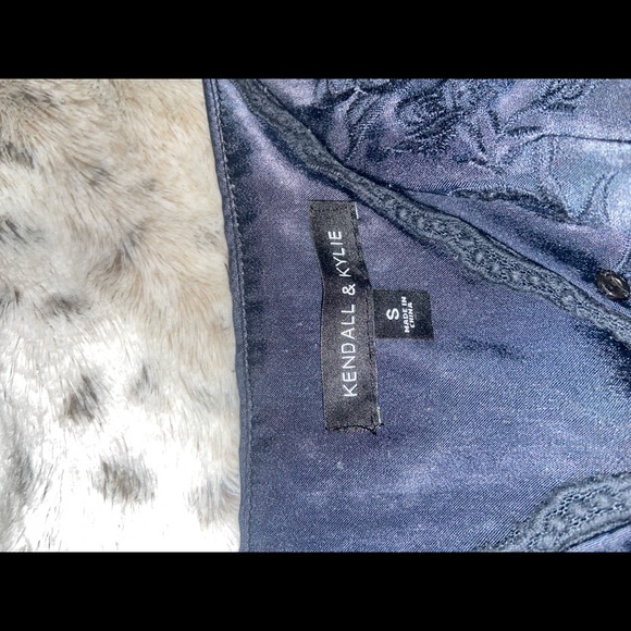 Navy blue silky ROMPER one piece by Kendal and Kylie    Size small - Picture 2 of 2